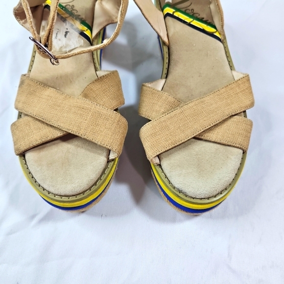 Vogue Tan Cloth Funky Angel Sandals Size 8.5 - Picture 4 of 9